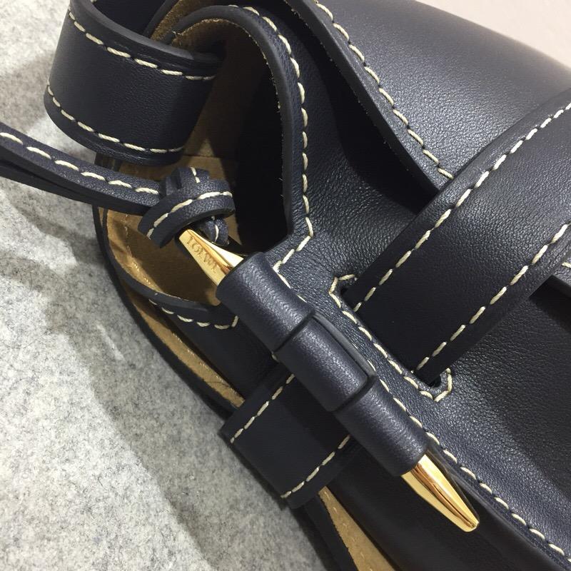 loewe Gate Bag Midnight Blue 柔軟天然牛皮 馬鞍包