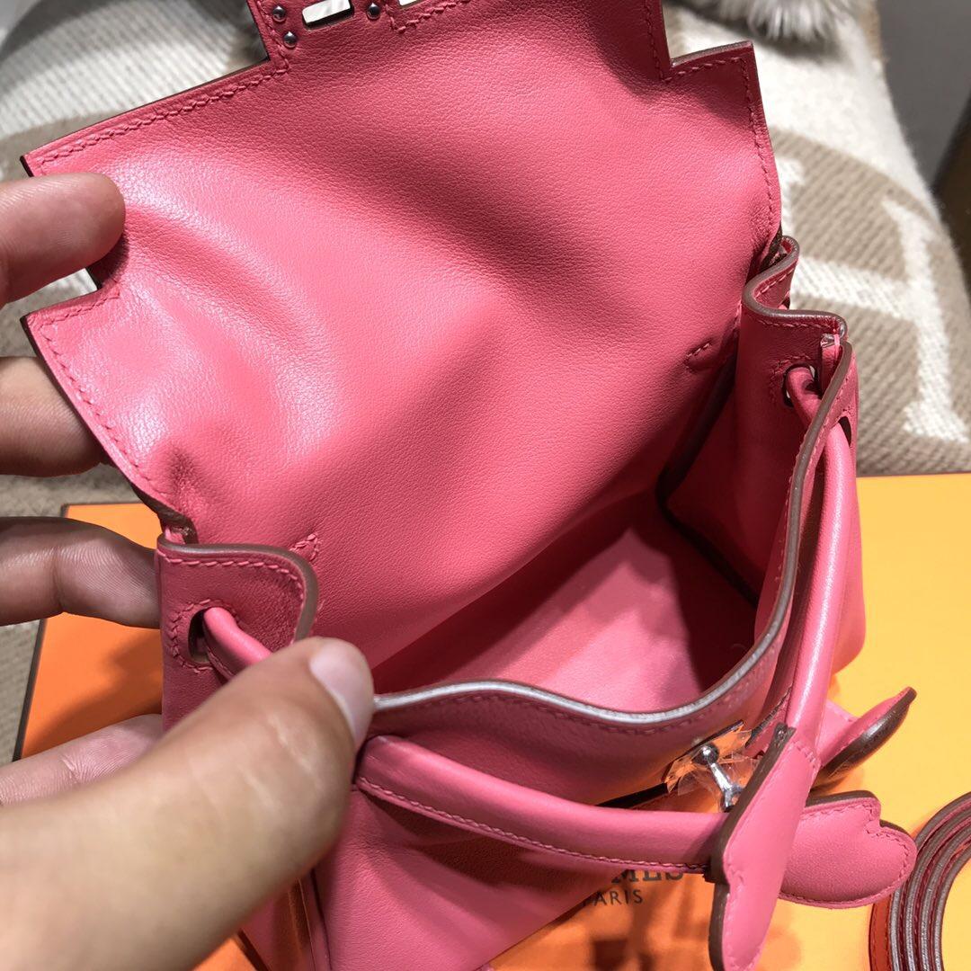 愛馬仕Hermes Kelly Doll Swift calfskin 8W Rose Azalee新唇膏粉色