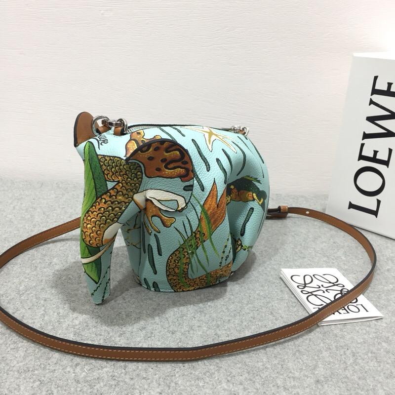 Loewe Eleph Paula Mermaid Mini Bag 水綠色 迷妳手袋大象包