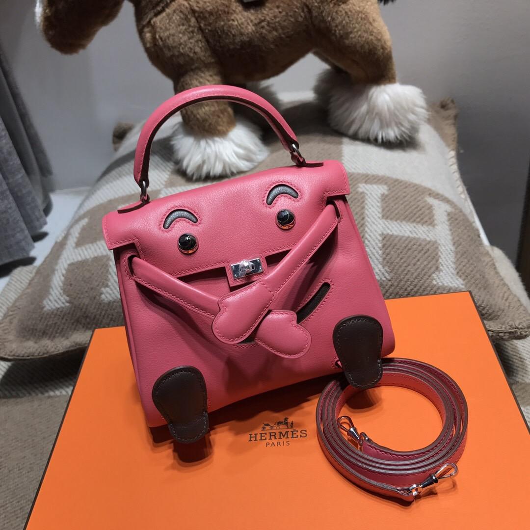 愛馬仕Hermes Kelly Doll Swift calfskin 8W Rose Azalee新唇膏粉色