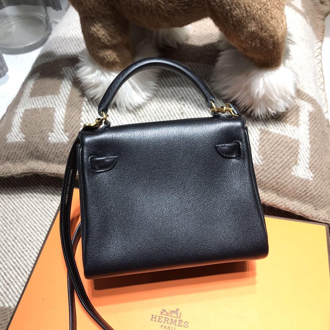 愛馬仕Hermes Kelly Doll Swift calfskin 黑色CK89/Q5國旗紅限量款凱莉娃娃包