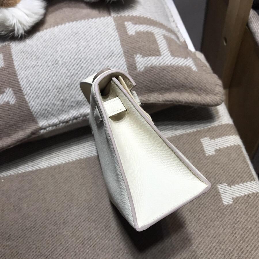 Hermes Mini kelly Epsom S2風衣灰Trench超級氣質的百搭顏色金扣 愛馬仕凱莉包