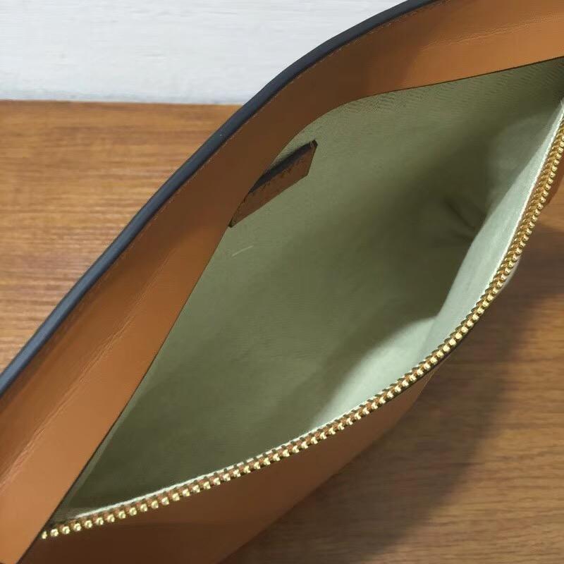 Loewe T Pouch Bag Bicolor 光滑小牛皮 拉鏈手拿包