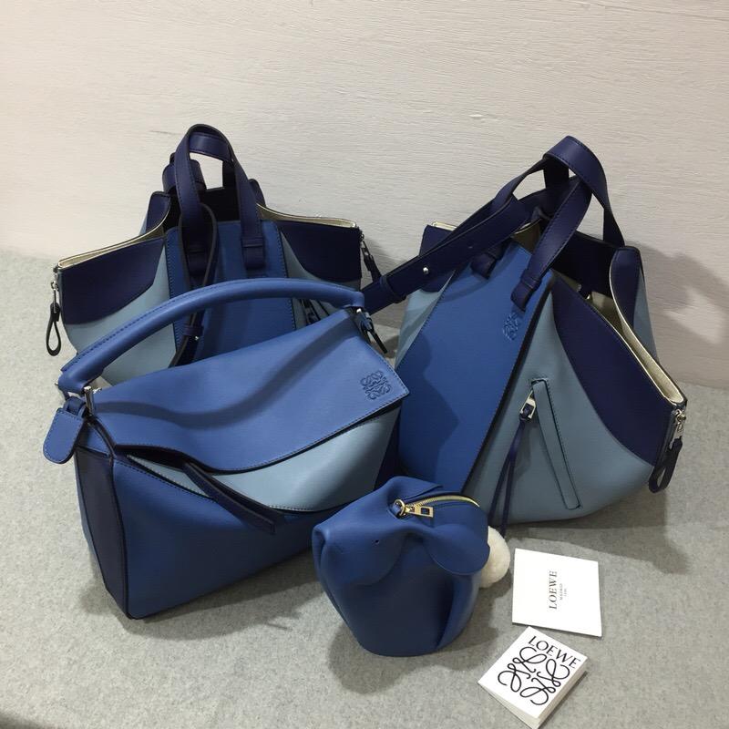 羅意威包包 loewe Hammock Medium Bag Varsity Blue Multitone