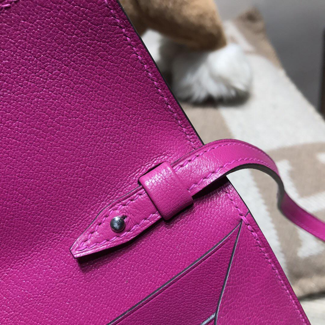 愛馬仕Hermes Clic bag山羊皮L3 Rose Purple玫瑰紫色 銀扣