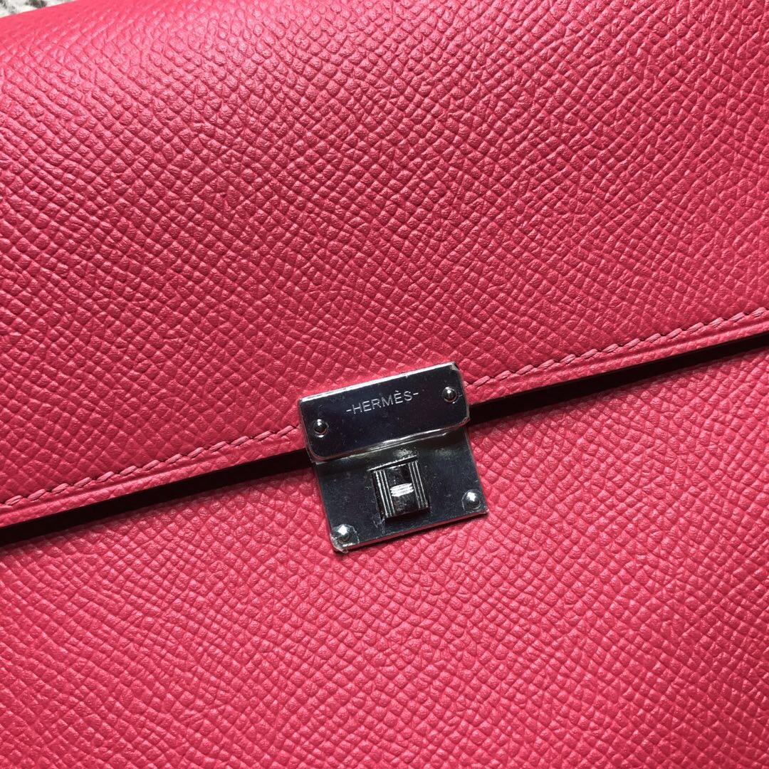 愛馬仕Hermes Clic bag Epson極致粉色 I6 Rose Extreme 銀扣