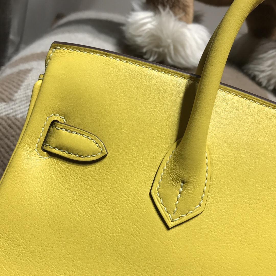 愛馬仕鉑金包 Hermes birkin 25 bag swift D9湖泊黃色18年最新的顏色