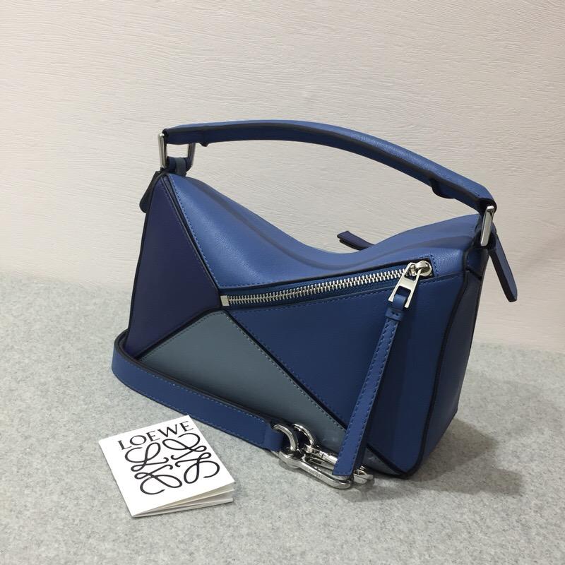 loewe Puzzle Small Bag Varsity Blue Multitone 經典牛皮