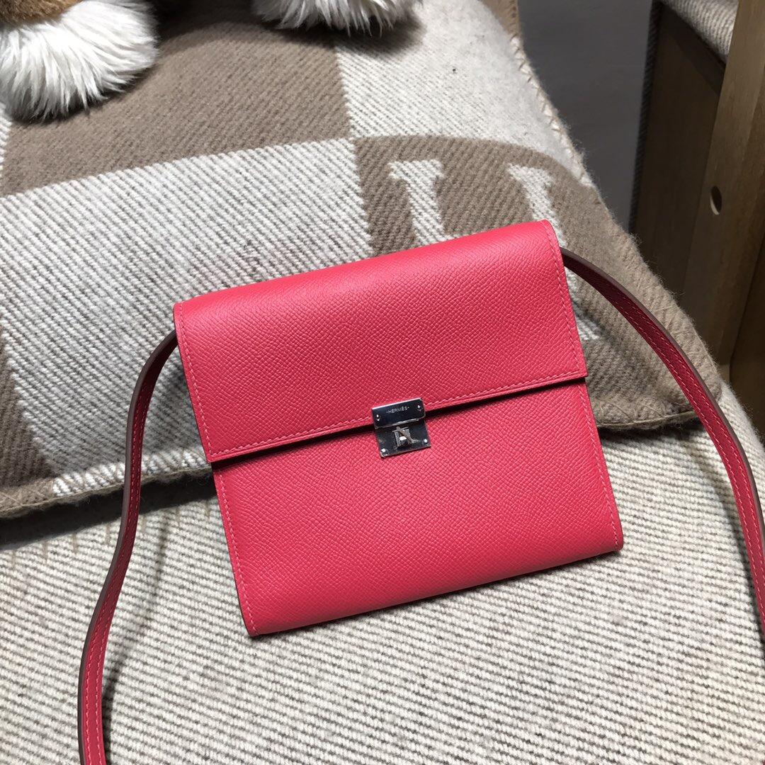 愛馬仕Hermes Clic bag Epson極致粉色 I6 Rose Extreme 銀扣