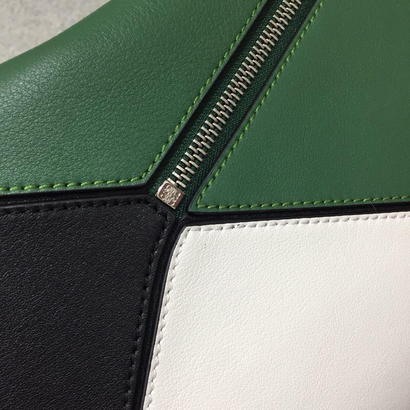 羅意威包包香港官網 Loewe Puzzle Bag Forest Green/White/Black