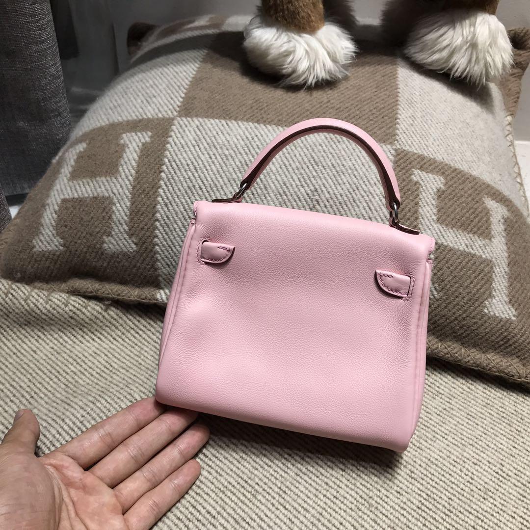 愛馬仕Hermes Kelly Doll Swift calfskin 1Q rose confetti 奶昔粉