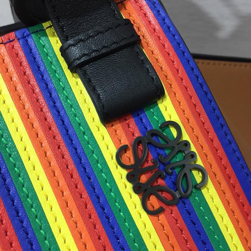 羅意威包包香港官網Loewe Hammock Rainbow Medium Bag Multicolor/Tan
