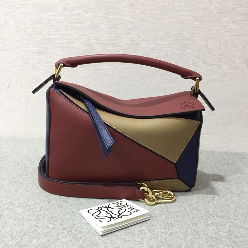 LOEWE羅意威 Loewe Puzzle Small Bag Brick Red/Almond