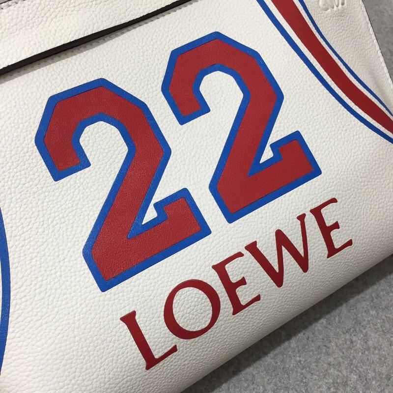 Loewe T Pouch Loewe 22 Bag Soft White/Red