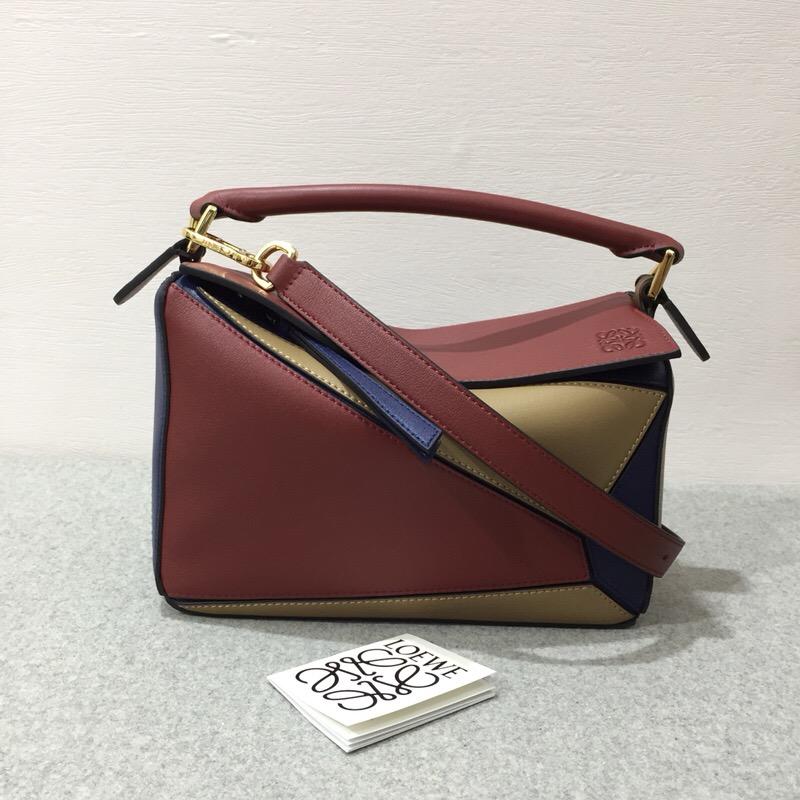 LOEWE羅意威 Loewe Puzzle Small Bag Brick Red/Almond