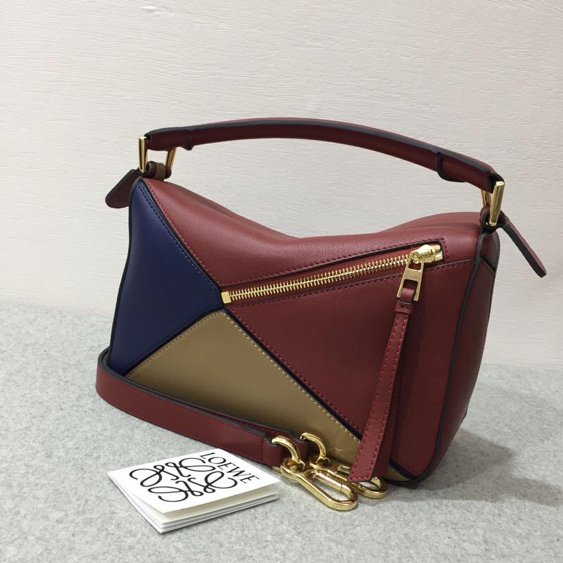 LOEWE羅意威 Loewe Puzzle Small Bag Brick Red/Almond