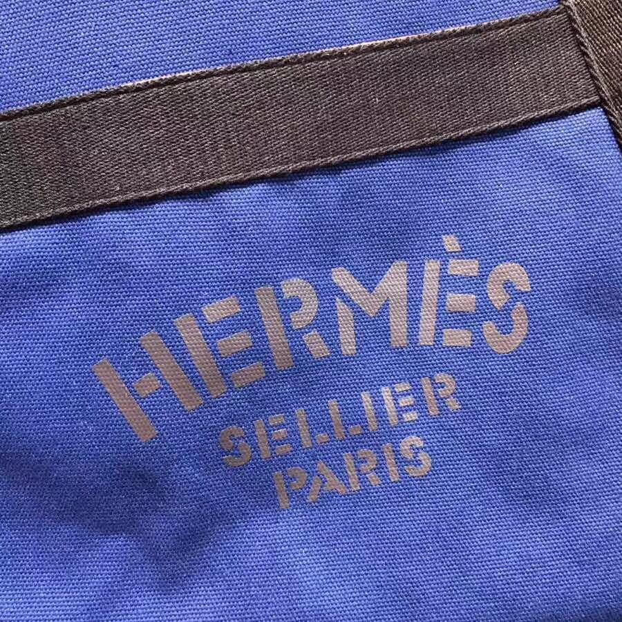 愛馬仕帆布包價格 Hermes Aline Bag 旅行布包 網紅包度假的街拍神器 藍色