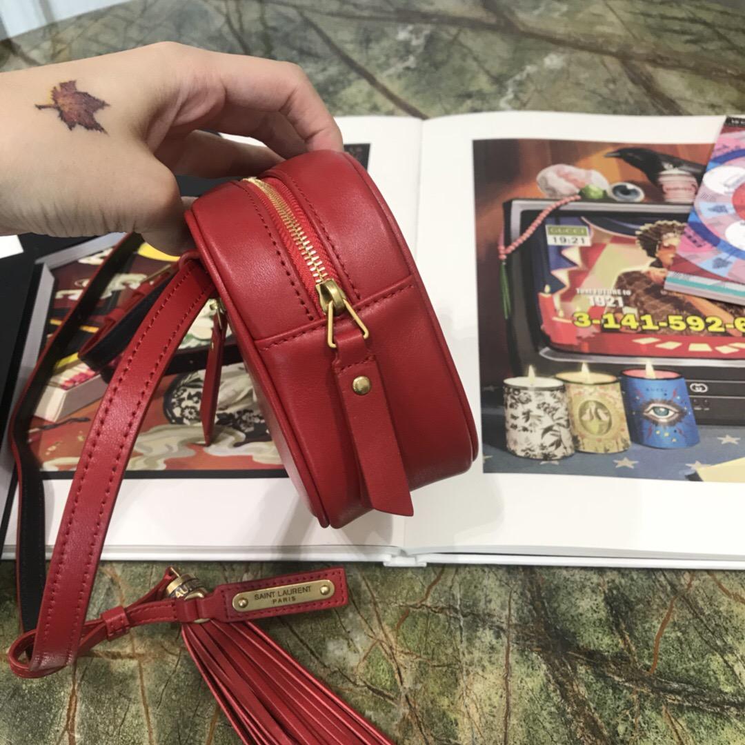 聖羅蘭腰包 Belt Bags YSL Lou belt bag in burgundy leather  红色小牛皮