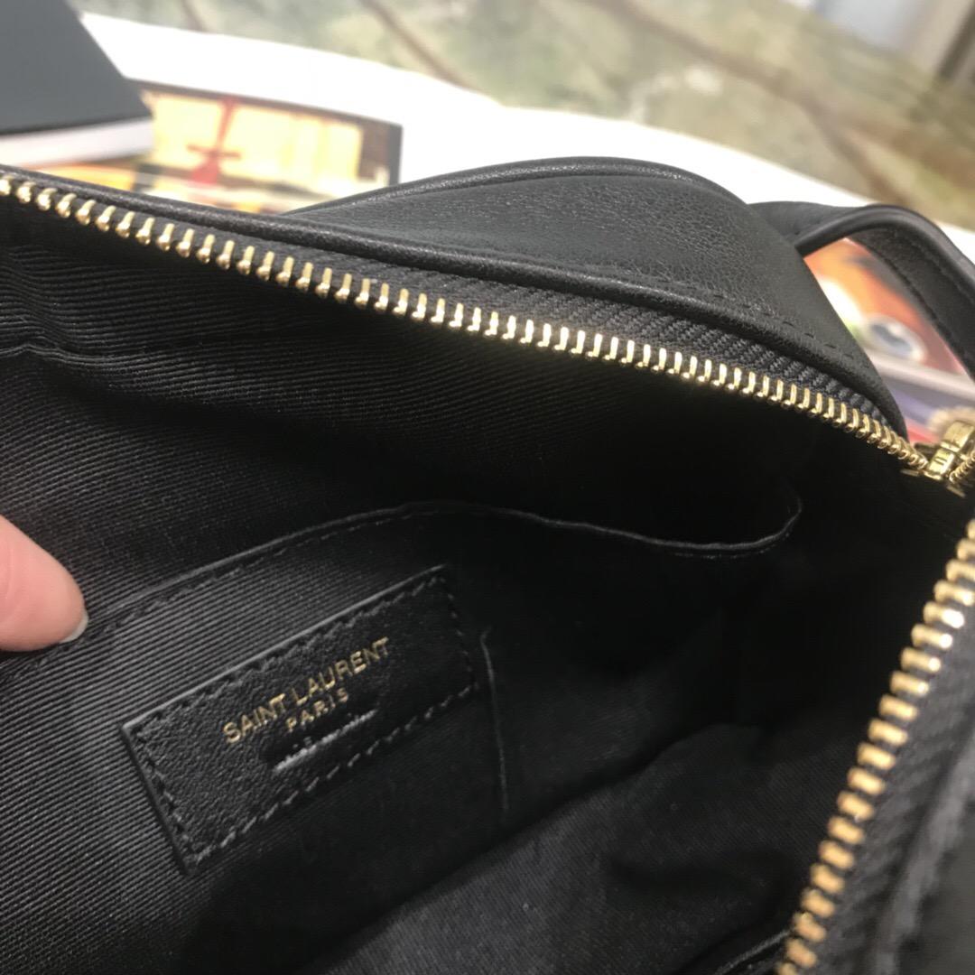 聖羅蘭腰包 Belt Bags YSL Lou belt bag in burgundy leather 小牛皮 黑色