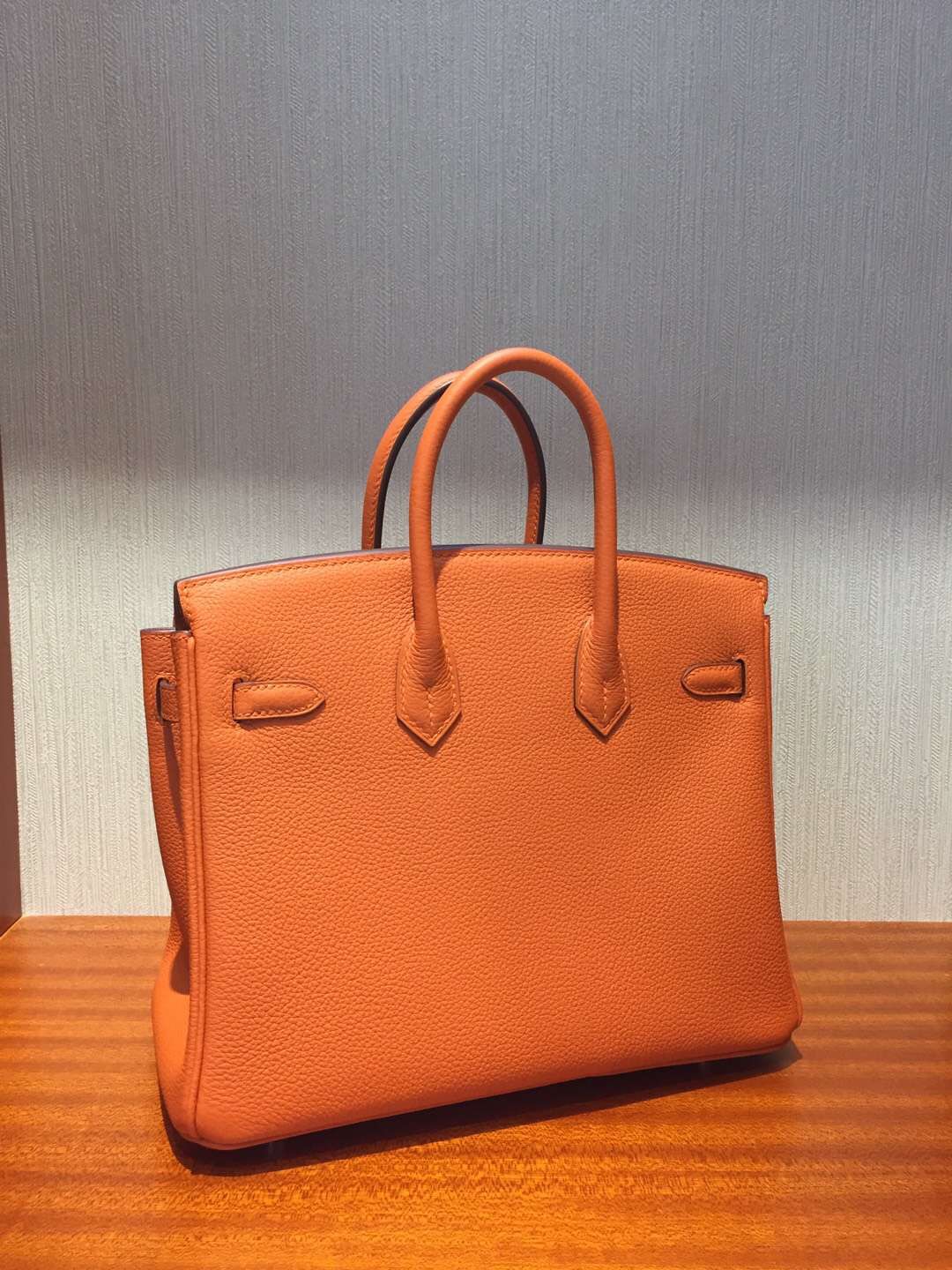 愛馬仕鉑金包價格 Hermes Birkin 25 Bag Togo小牛皮 CK93橙色 全手工蜜蠟線縫