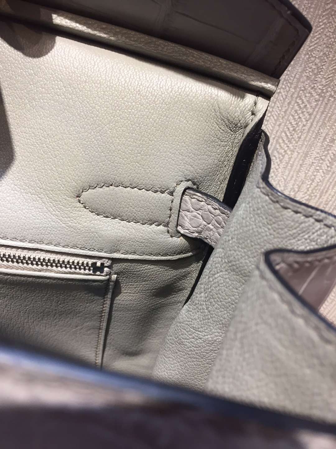 愛馬仕鱷魚鉑金包 Hermes Birkin 25 Bag CK80珍珠灰Pearl Grey霧面兩點鱷魚皮