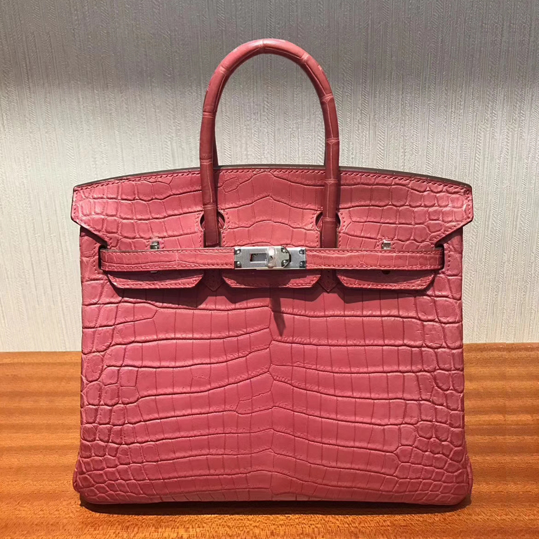 Avenue阿聯酋阿布紮比專賣店Hermes Birkin 25霧面兩點鱷魚皮 A5杜鵑紅