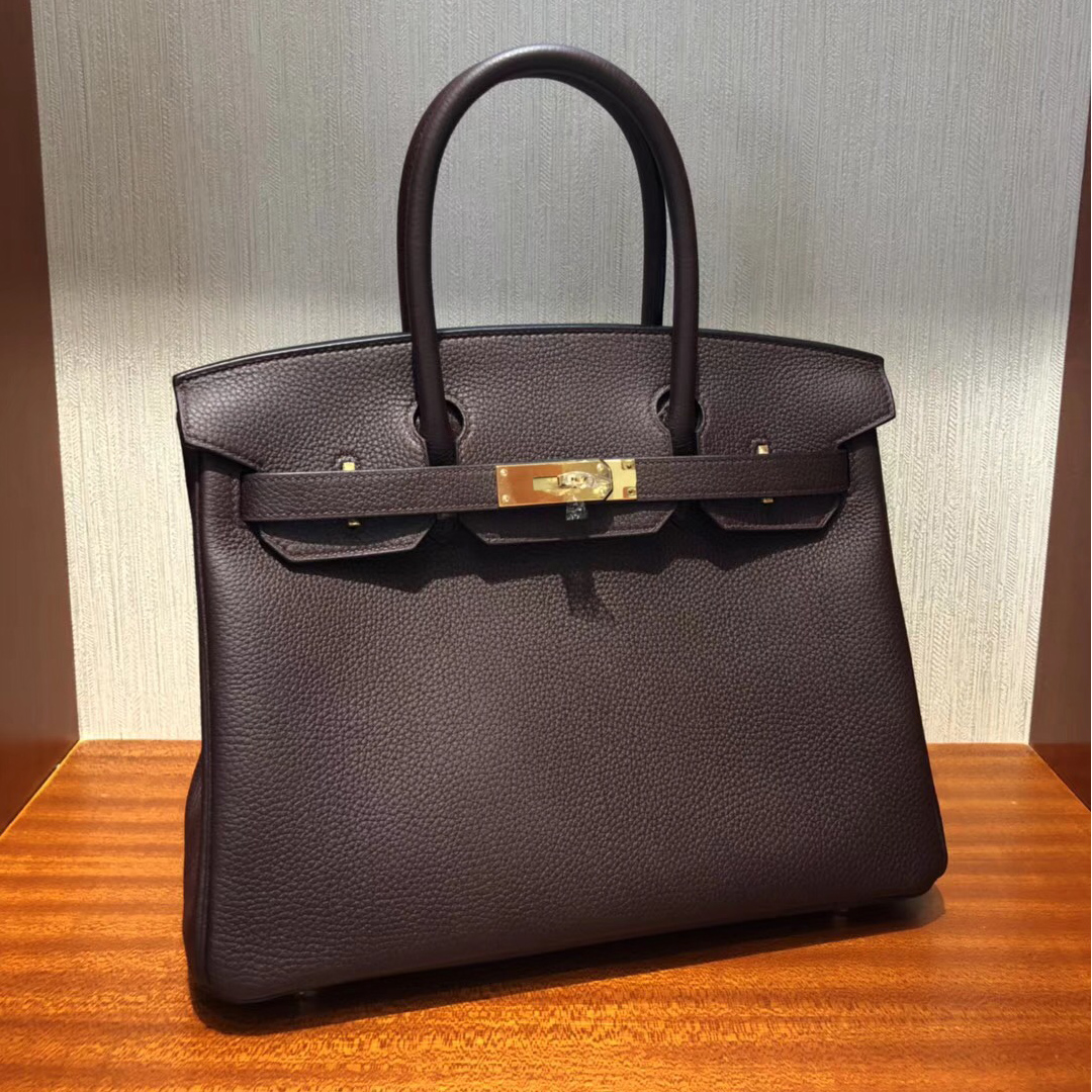 愛馬仕鉑金包包價格 Hermes Birkin 30cm Bag CK57波爾多酒紅 Togo小牛皮 金扣