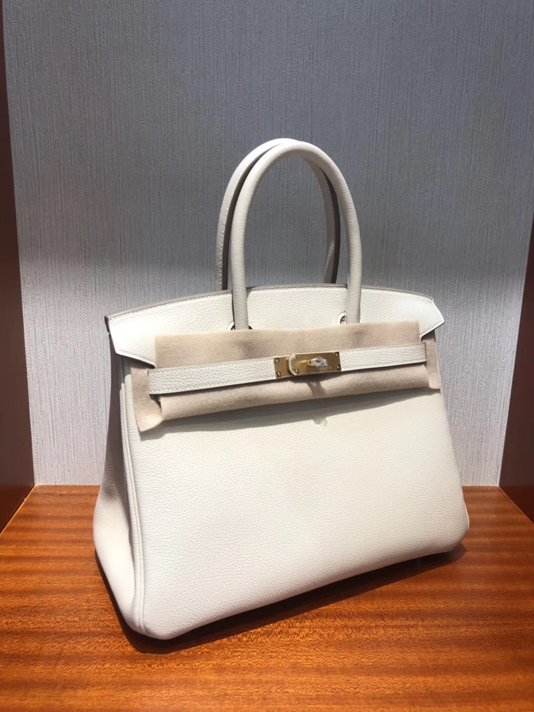 愛馬仕鉑金包價格2018 Hermes Birkin 30cm Togo小牛皮 CK10奶昔白金扣