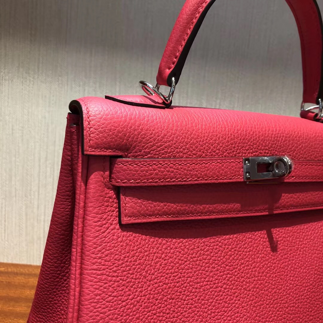 愛馬仕凱利包價格圖片 Hermes Kelly Bag 25cm i6极致粉 togo小牛皮 金扣