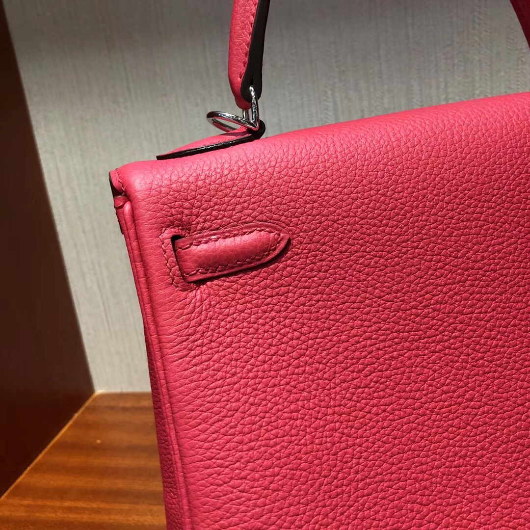 愛馬仕凱利包價格圖片 Hermes Kelly Bag 25cm i6极致粉 togo小牛皮 金扣