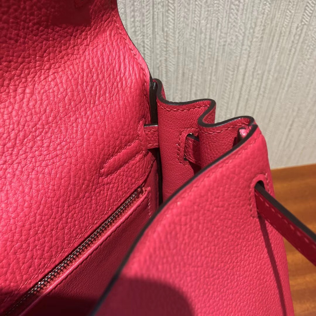 愛馬仕凱利包價格圖片 Hermes Kelly Bag 25cm i6极致粉 togo小牛皮 金扣