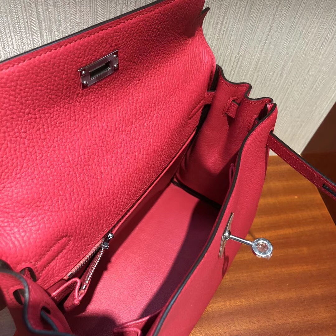 愛馬仕凱利包價格圖片 Hermes Kelly Bag 25cm i6极致粉 togo小牛皮 金扣