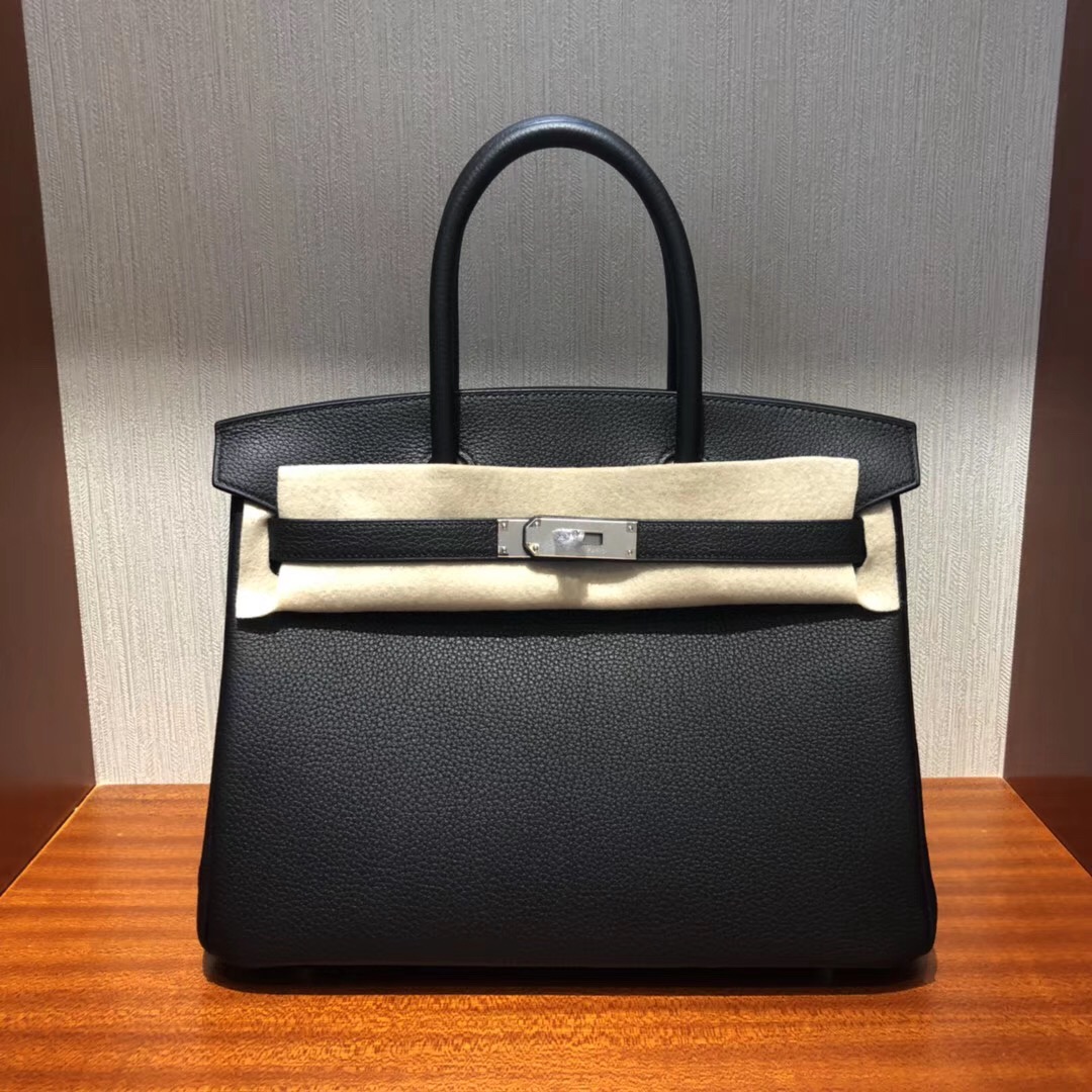 Hermes Birkin 30 Bag CK89 Black Togo GHW 小牛皮 銀扣