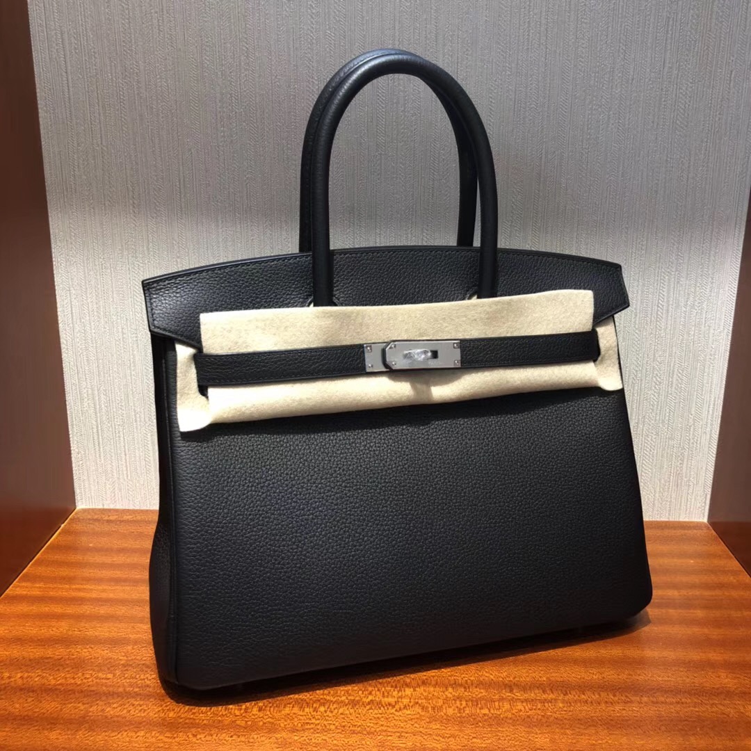 Hermes Birkin 30 Bag CK89 Black Togo GHW 小牛皮 銀扣