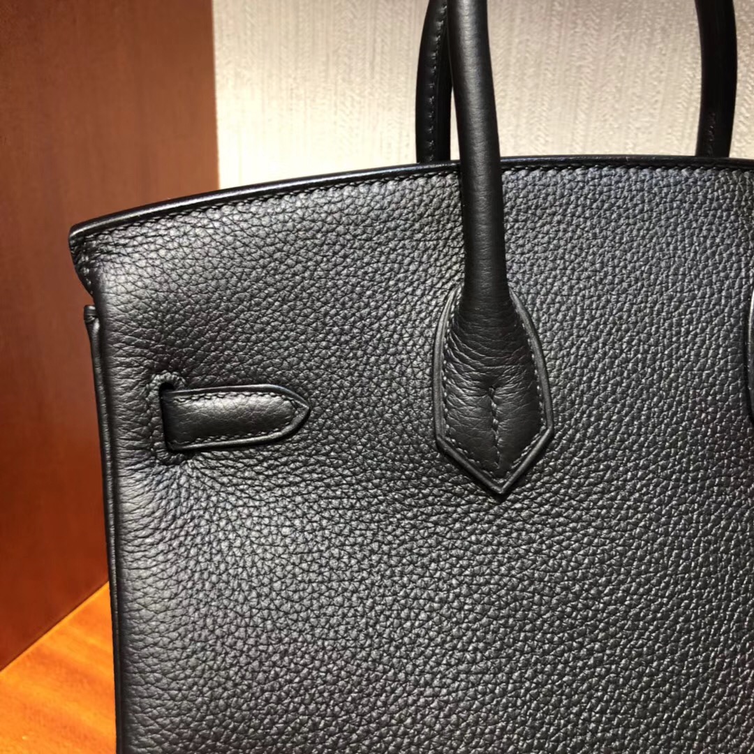 愛馬仕包包Hermes Birkin 25 Bag CK89 Black Togo GHW小牛皮 金扣