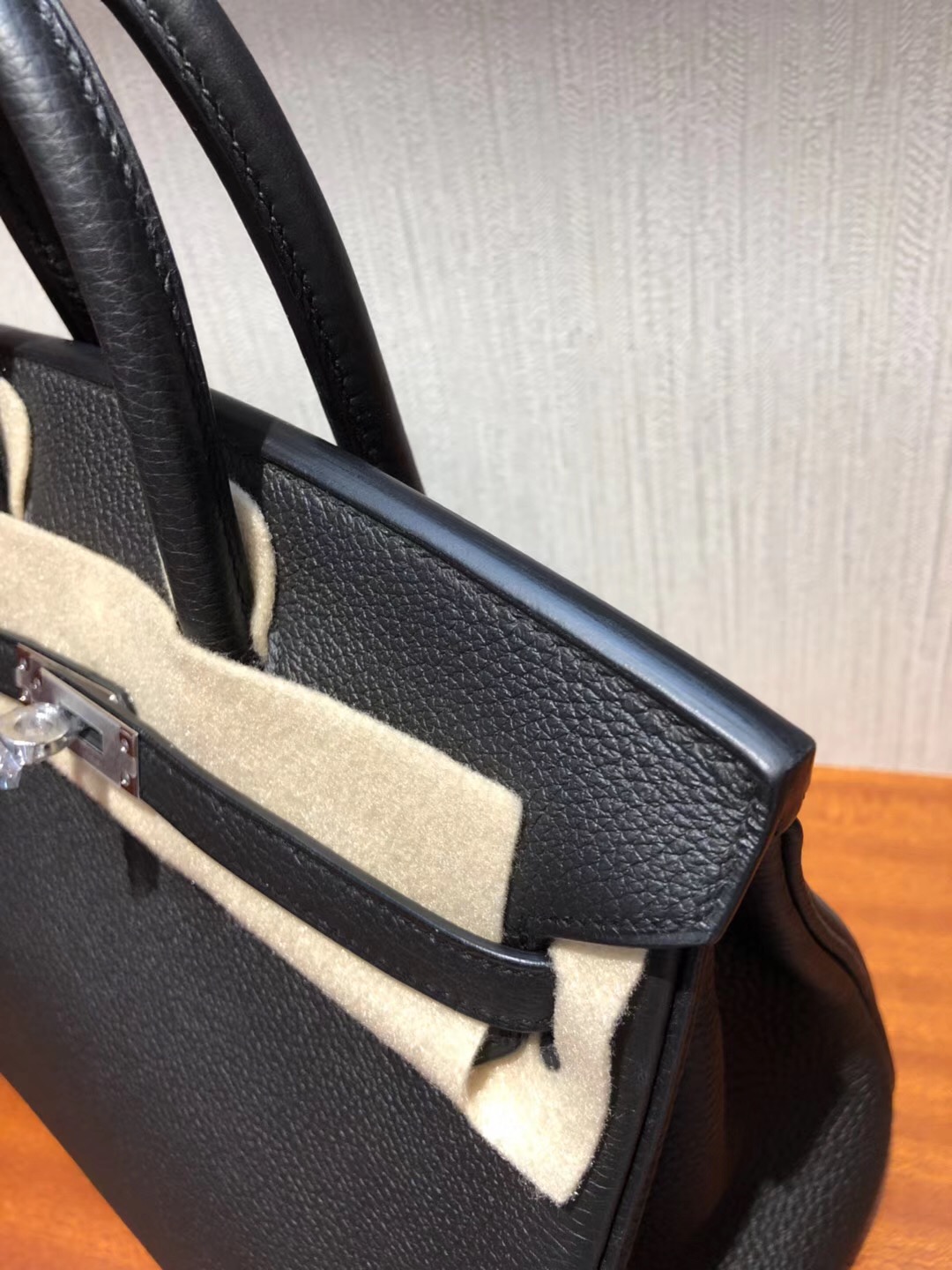 愛馬仕官網包包價格Hermes Birkin 25 Bag CK89 Black Togo GHW小牛皮 銀扣