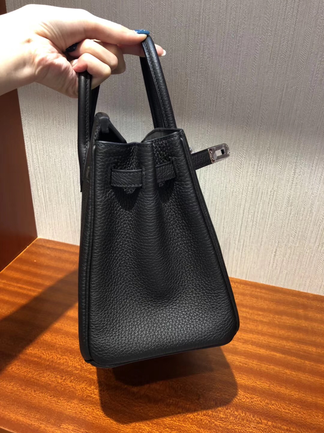 愛馬仕官網包包價格Hermes Birkin 25 Bag CK89 Black Togo GHW小牛皮 銀扣