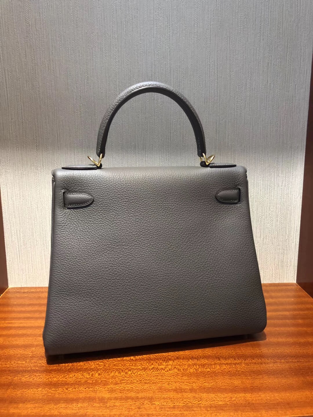 Hermes Kelly 28cm Bag togo小牛皮 禦用原廠小牛皮 8F錫器灰 全手工蠟線縫 金扣