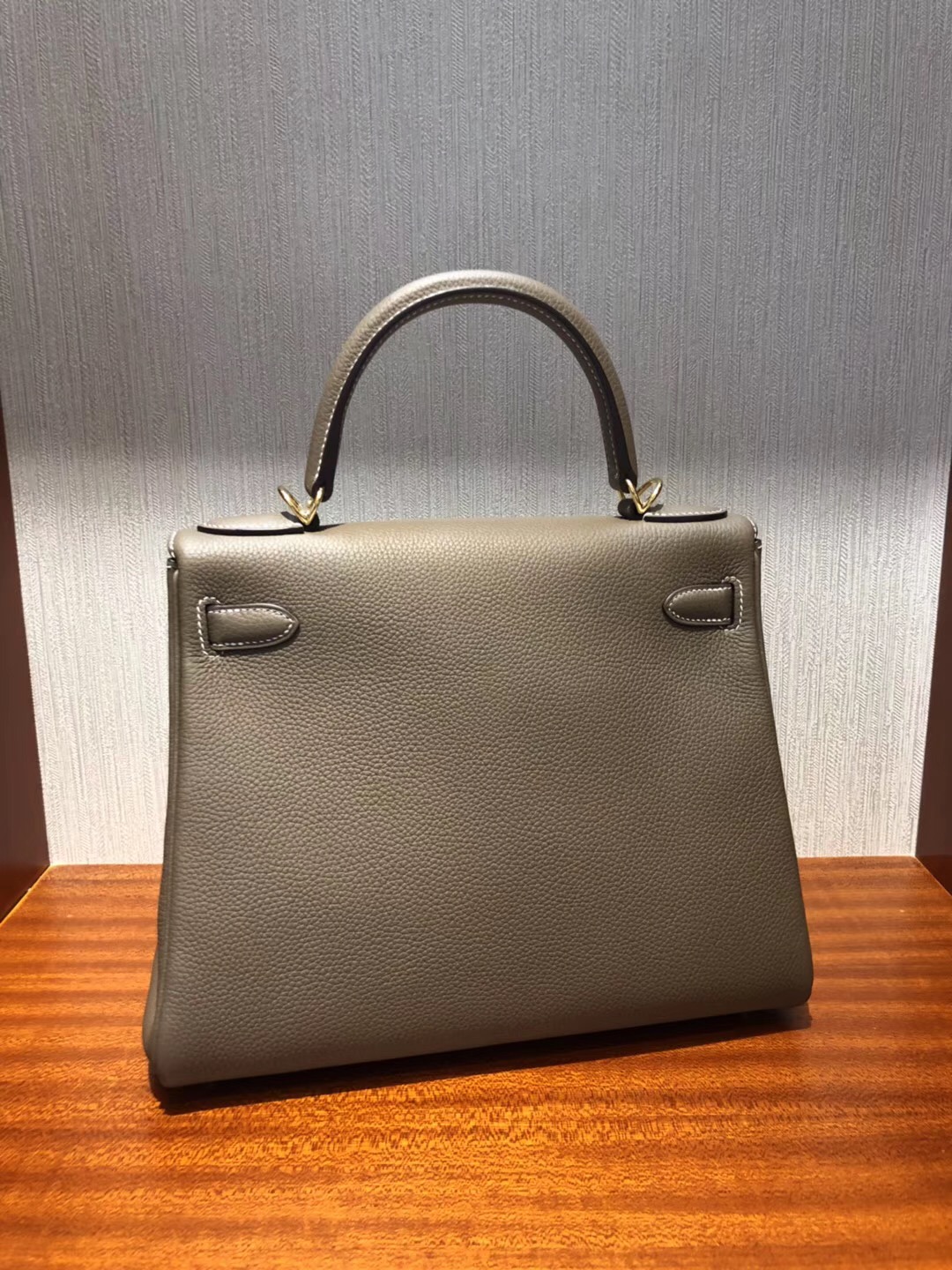 Hermes Kelly Bag 28cm togo小牛皮 原廠小牛皮 CK18大象灰 全手工蠟線縫