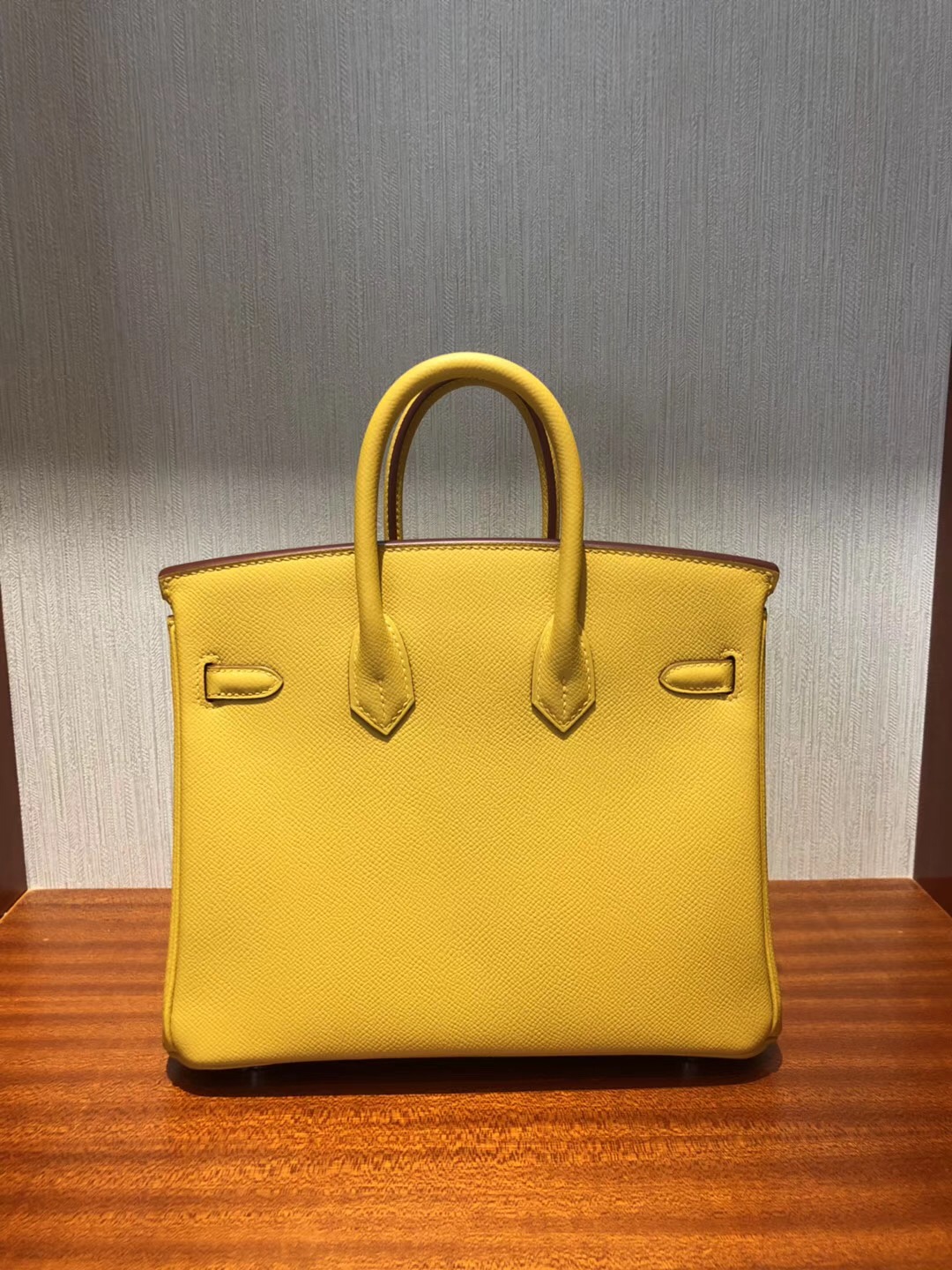 愛馬仕鉑金包包Hermes Birkin 25cm Bag epsom小牛皮 9D琥珀黃 Ambre 銀扣