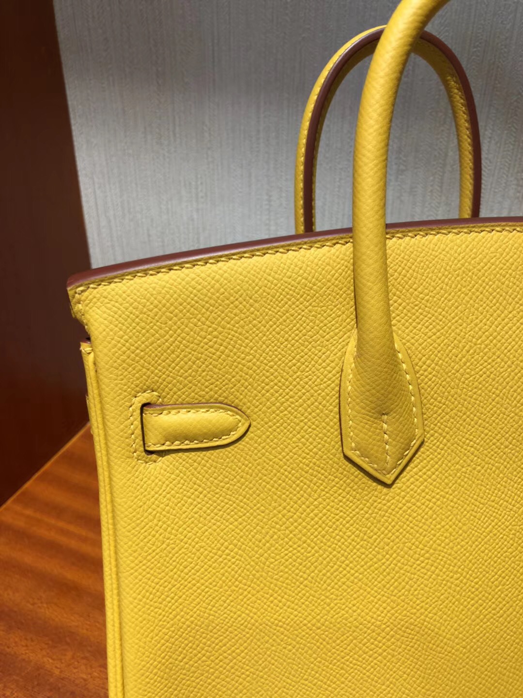 愛馬仕鉑金包包Hermes Birkin 25cm Bag epsom小牛皮 9D琥珀黃 Ambre 銀扣