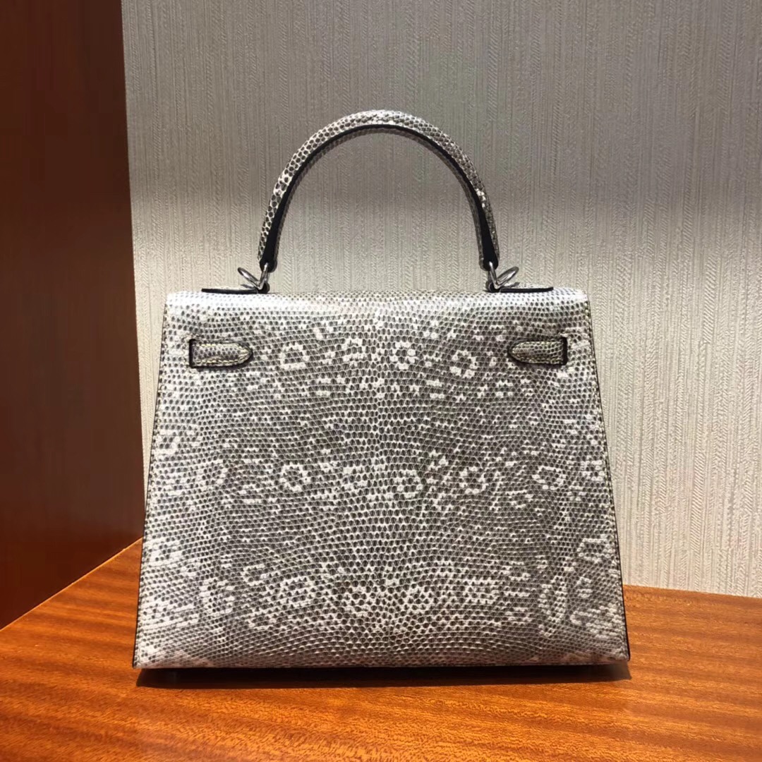 愛馬仕凱莉包 Hermes Kelly 25cm Bag 01自然色蜥蜴皮Lizard 全手工蜜蠟線縫