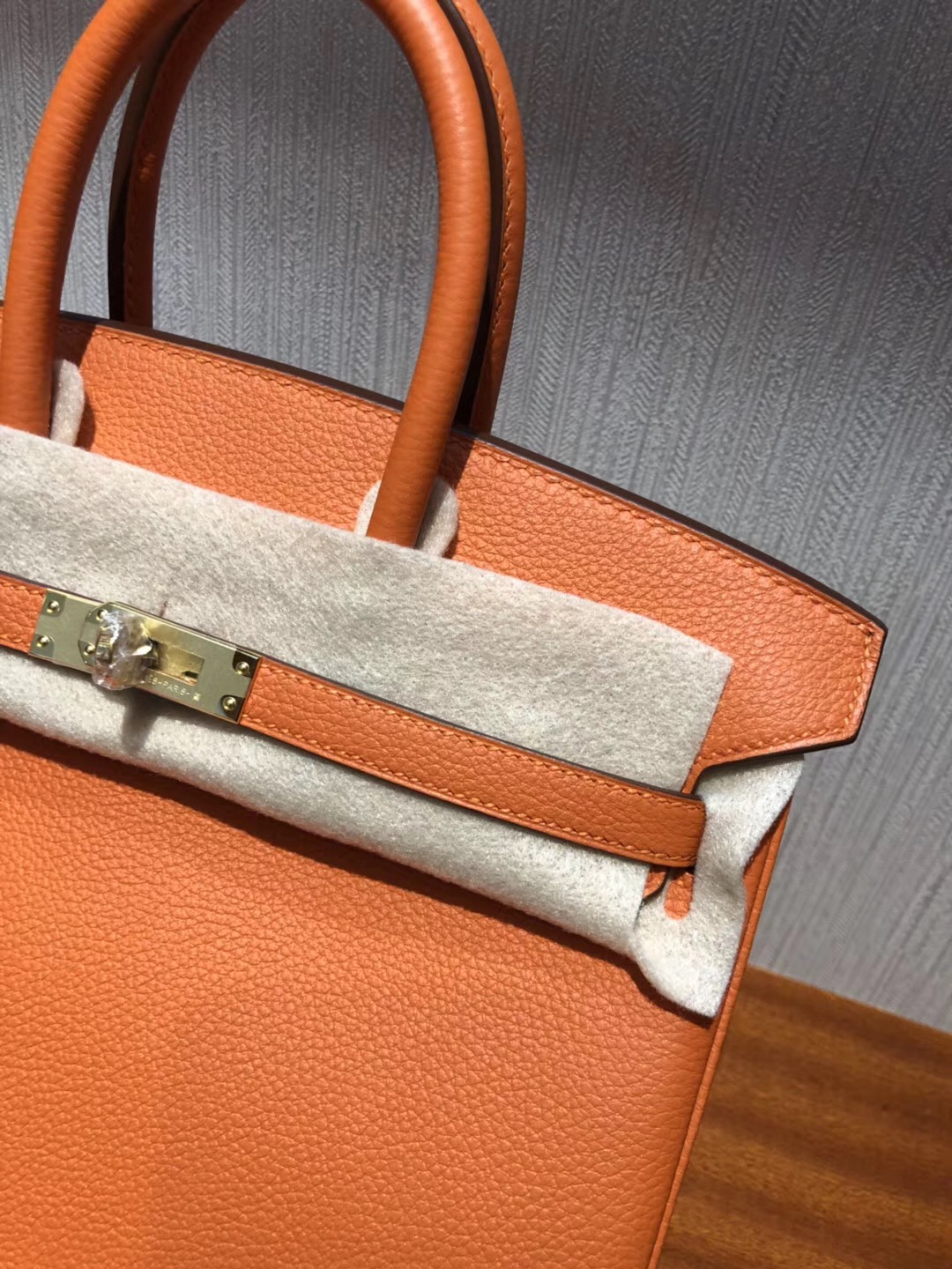 愛馬仕鉑金 Hermes Birkin 25cm Bag Togo小牛皮 CK93橙色orange 金扣