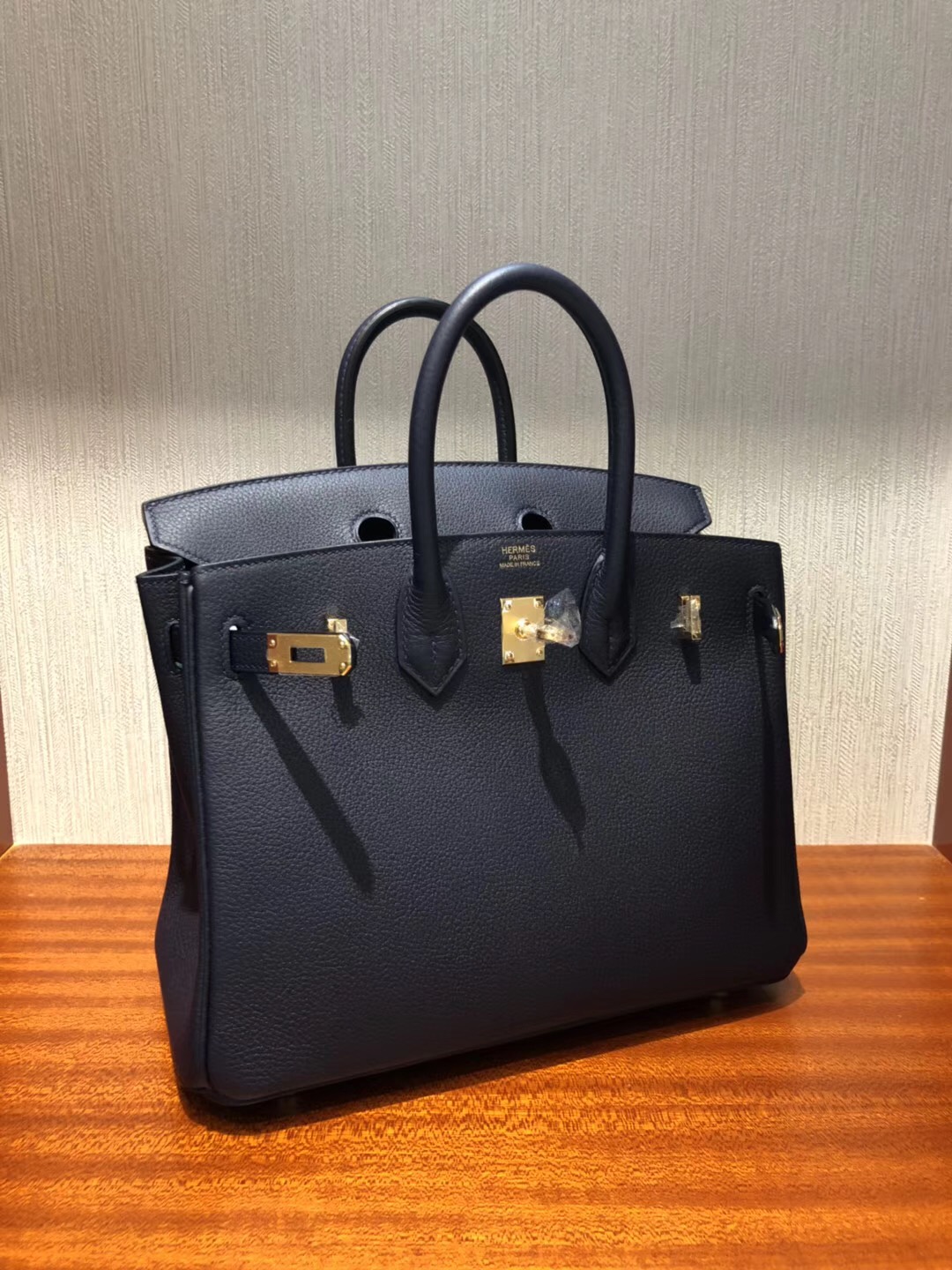 愛馬仕包包加拿大官網 Hermes Birkin 25cm Bag 2Z午夜藍 Togo小牛皮 金扣