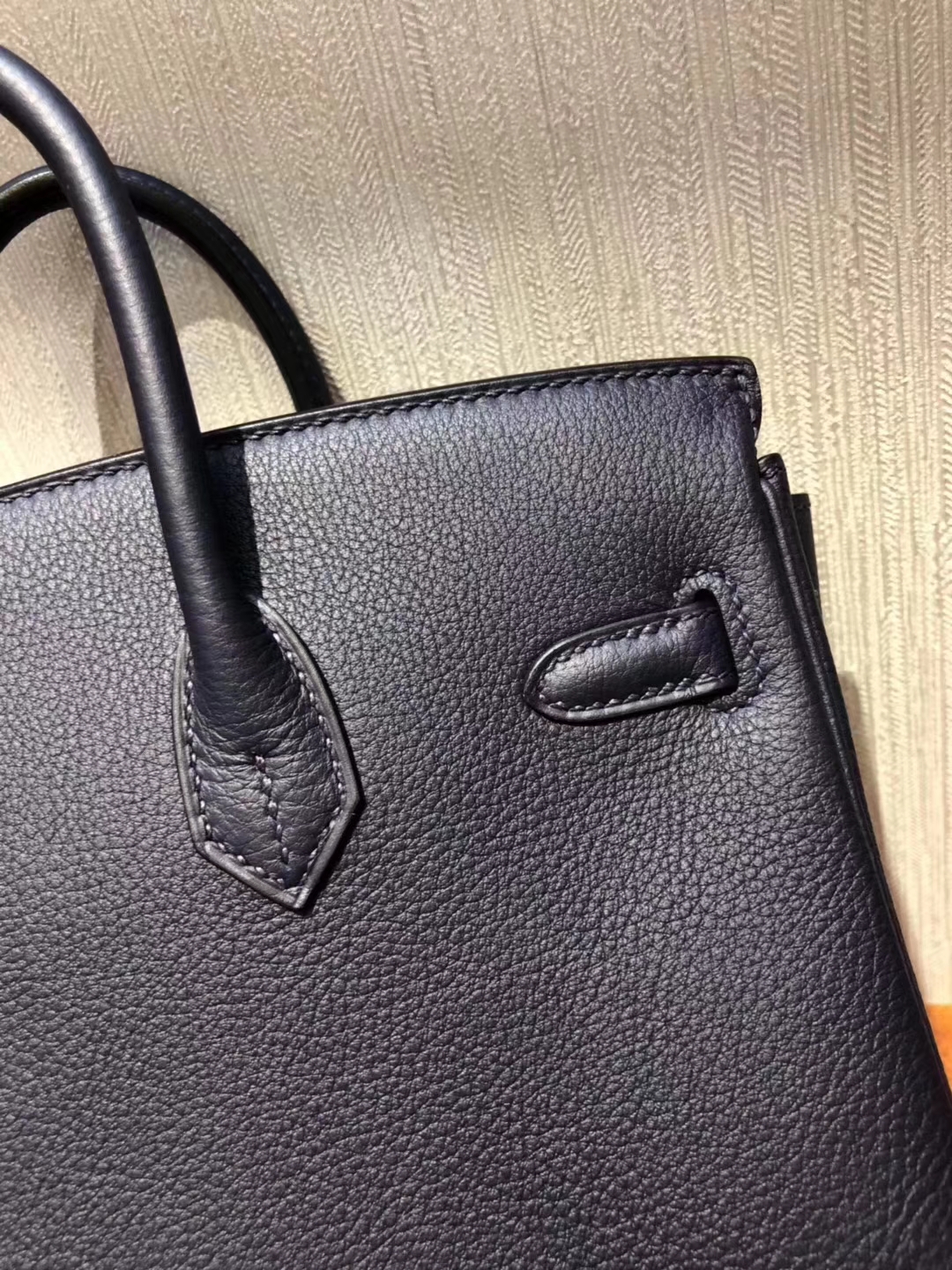 愛馬仕包包加拿大官網 Hermes Birkin 25cm Bag 2Z午夜藍 Togo小牛皮 金扣