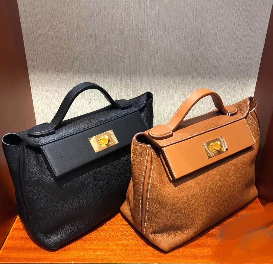 臺灣臺中大遠百專賣店Hermes Kelly 24/24 Bag CK37金棕色Taurillon Maurice皮料金扣