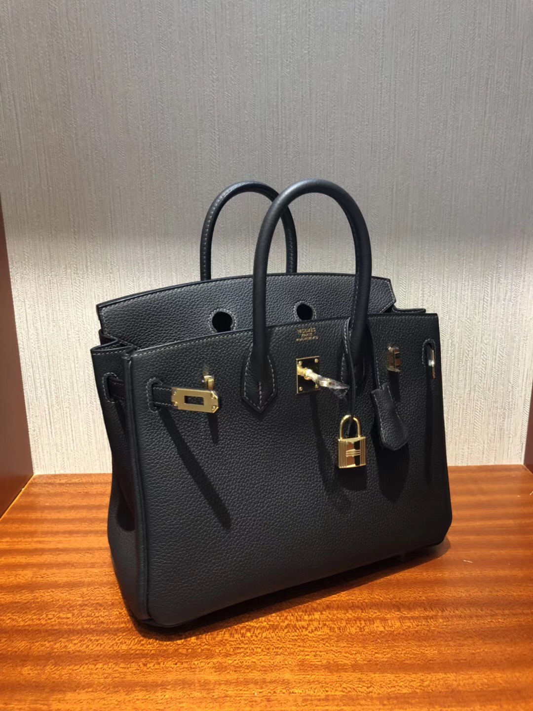 愛馬仕鉑金包Hermes Brikin 25cm Bag togo小牛皮 CK88石墨灰