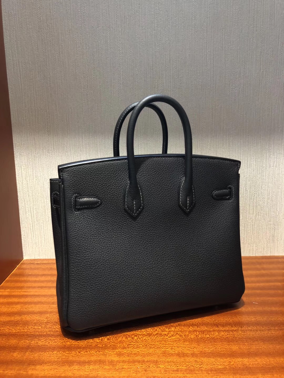 愛馬仕鉑金包Hermes Brikin 25cm Bag togo小牛皮 CK88石墨灰