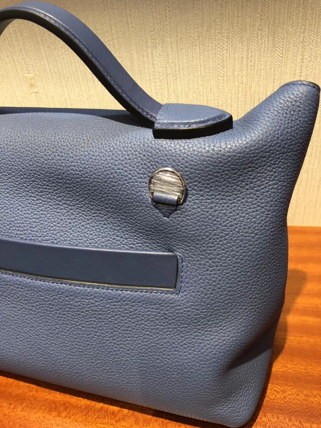 愛馬仕卡爾加裏專賣店 愛馬仕凱莉包 Hermes Kelly 24/24 Bag R2瑪瑙藍