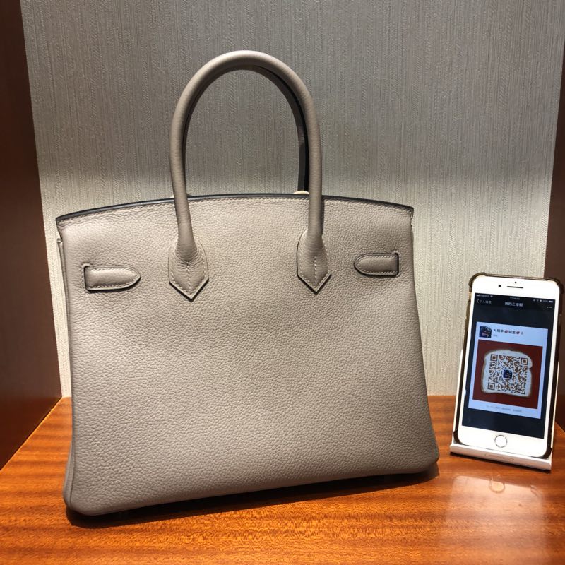 愛馬仕鉑金包圖片價格 Hermes Birkin 30cm M8沥青灰 Gris Asphalte Togo小牛皮